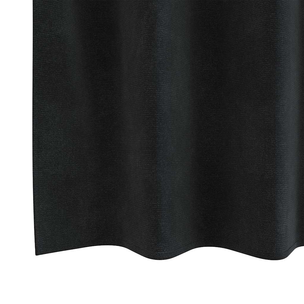 Tende oscuranti 2 pcs Nero 140 x 140 cm Velluto