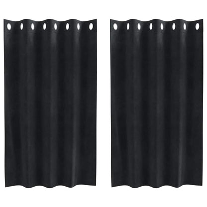 Tende oscuranti 2 pcs Nero 140 x 140 cm Velluto