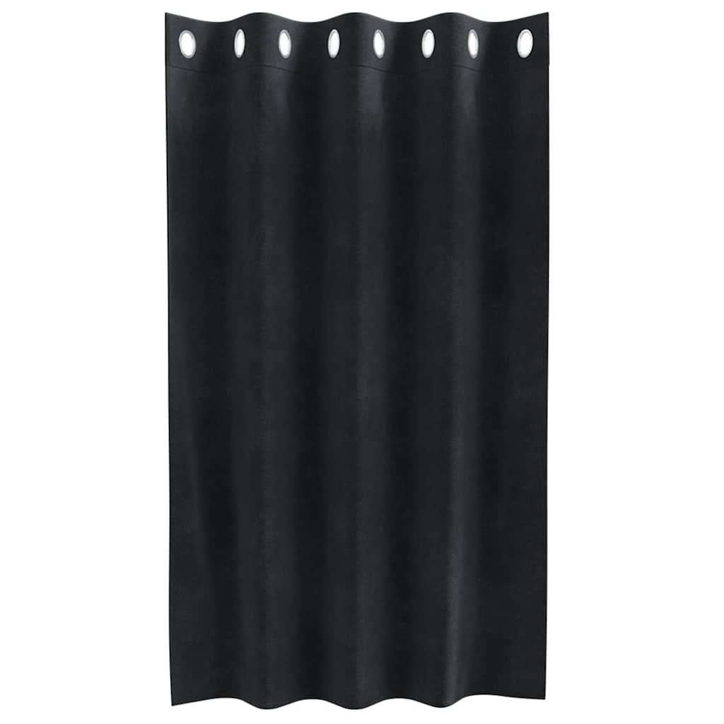 Tende oscuranti 2 pcs Nero 140 x 140 cm Velluto