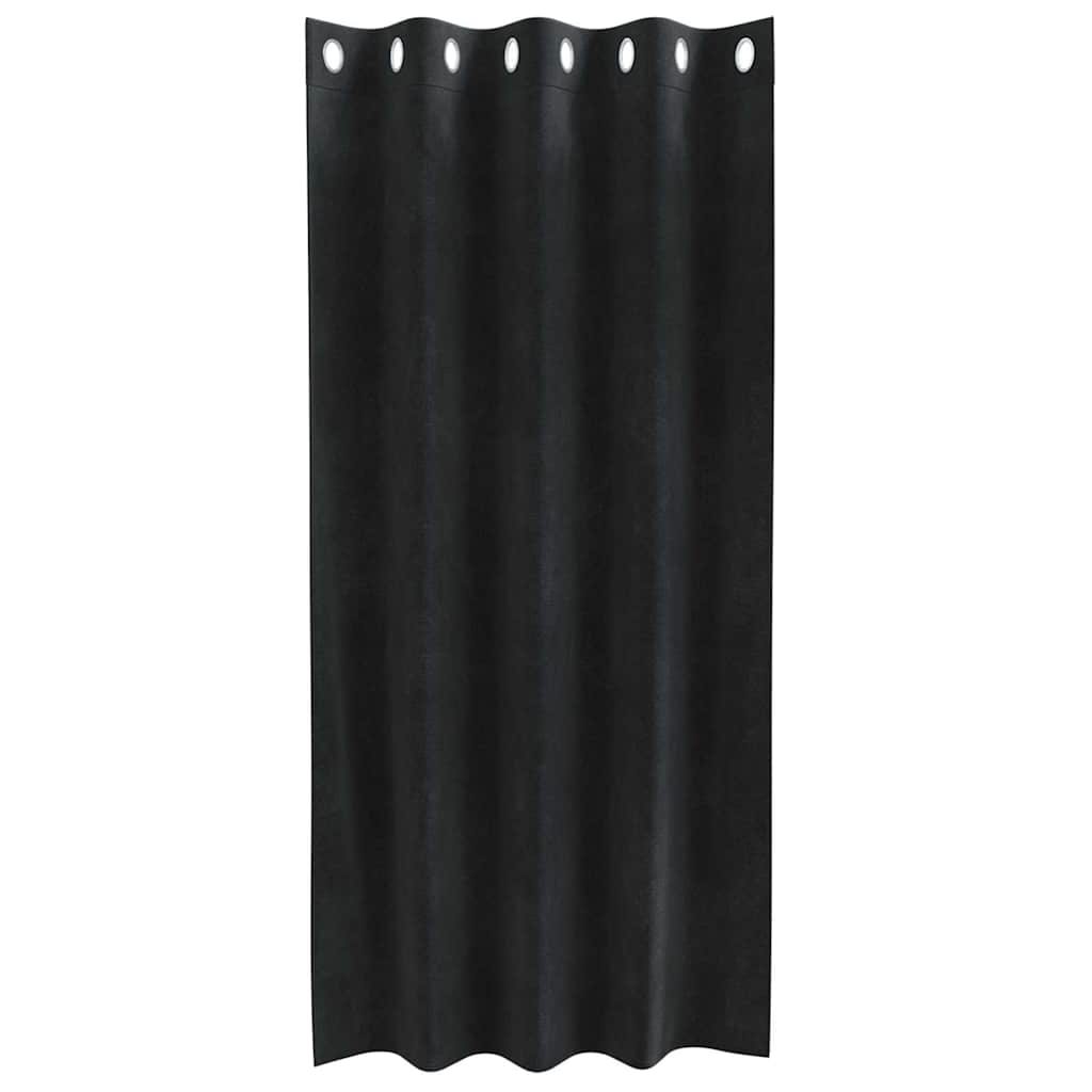 Tende oscuranti 2 pcs Nero 140 x 175 cm Velluto | homemem39