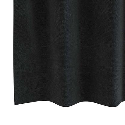 Tende oscuranti 2 pcs Nero 140 x 245 cm Velluto | homemem39