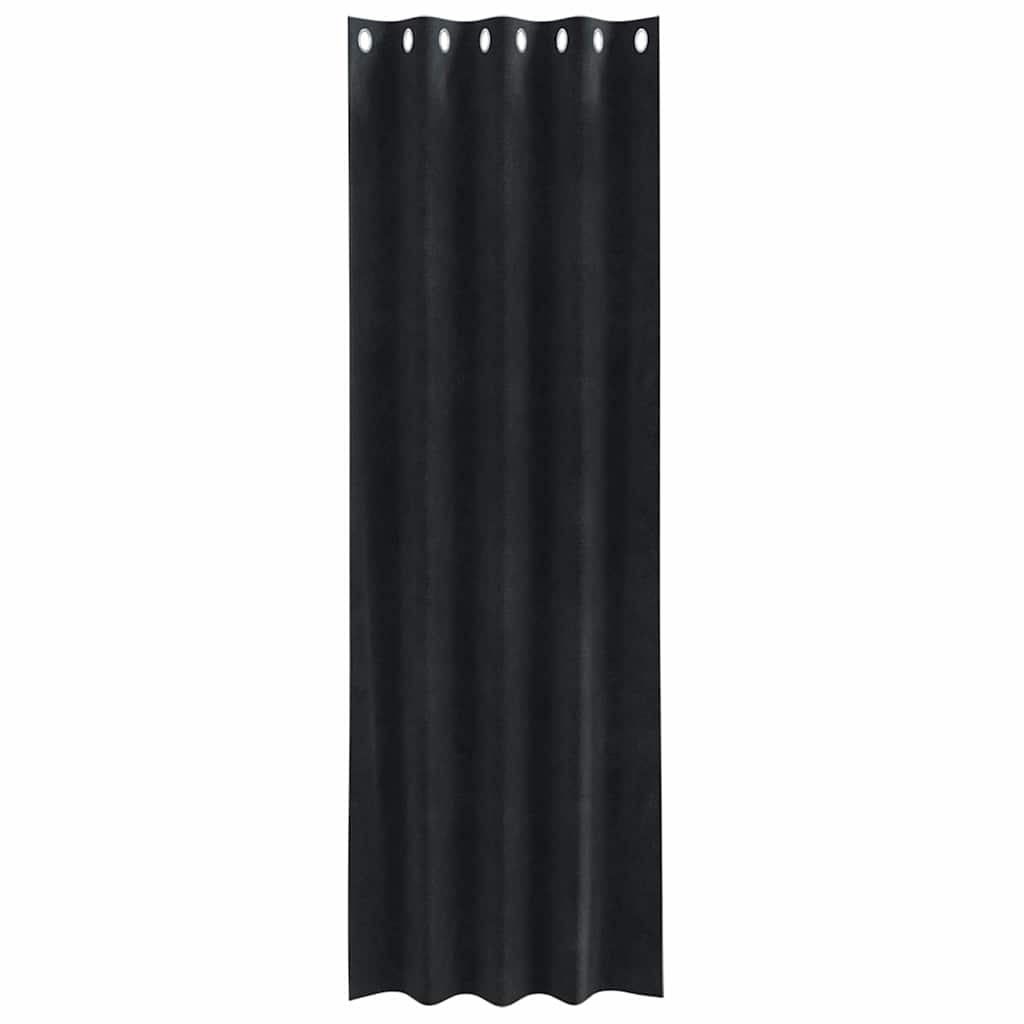 Tende oscuranti 2 pcs Nero 140 x 260 cm Velluto | homemem39