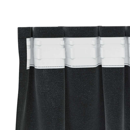 Tende oscuranti 2 pcs Nero 140 x 225 cm Velluto | homemem39