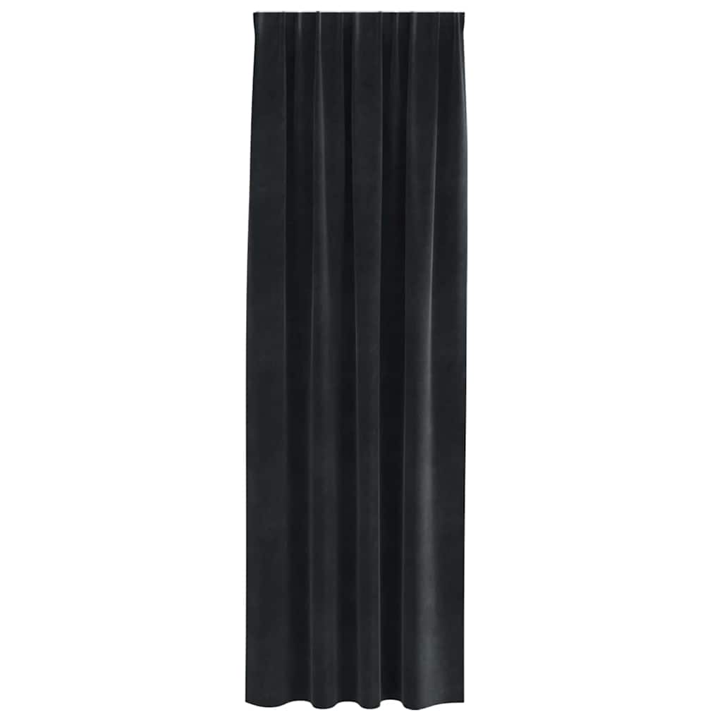 Tende oscuranti 2 pcs Nero 140 x 245 cm Velluto