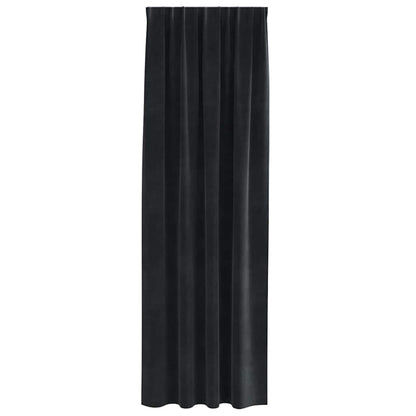 Tende oscuranti 2 pcs Nero 140 x 245 cm Velluto