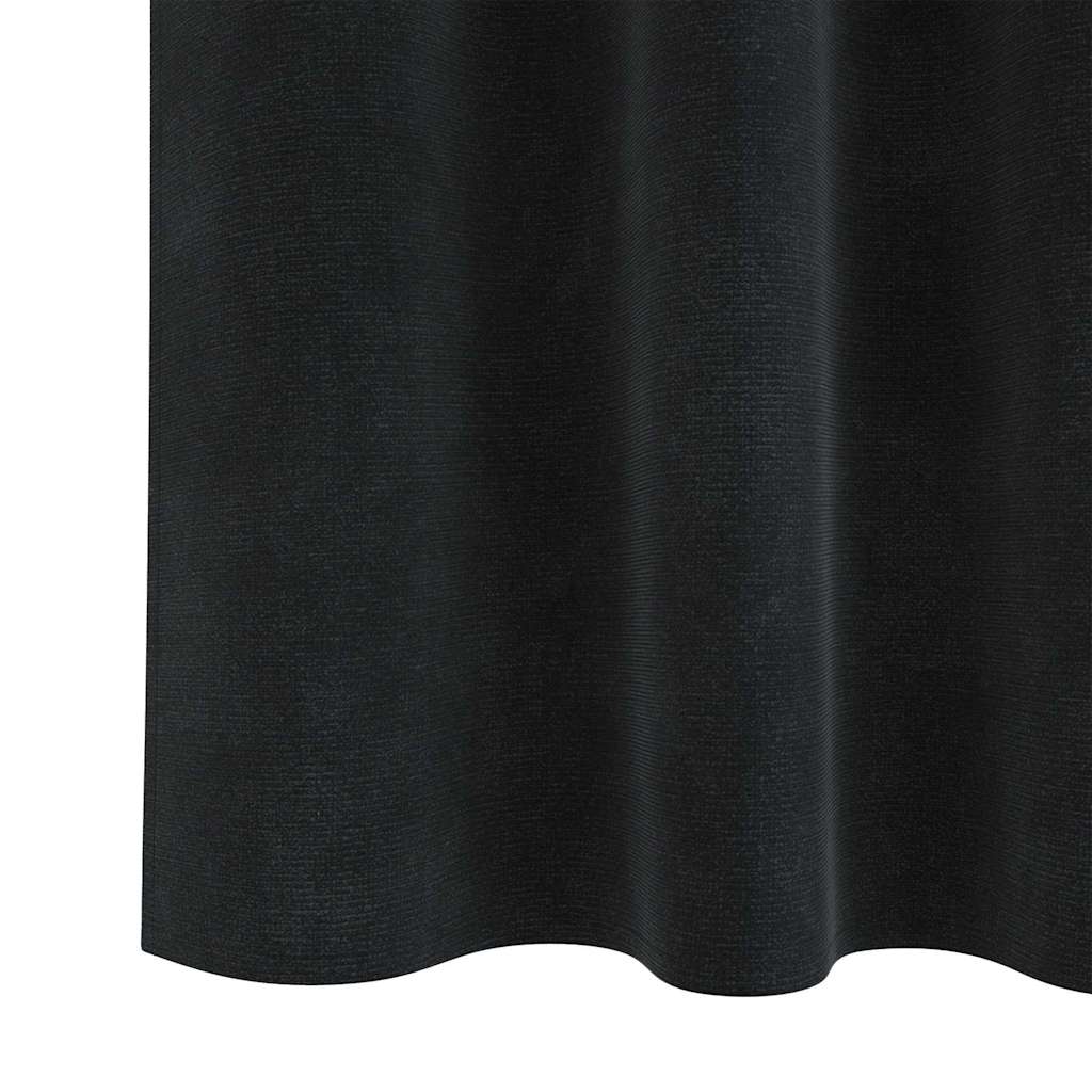 Tende oscuranti 2 pcs Nero 140 x 260 cm Velluto | homemem39