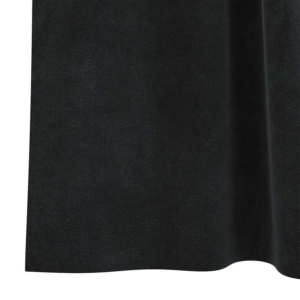 Tende oscuranti 2 pcs Nero 140 x 140 cm Velluto