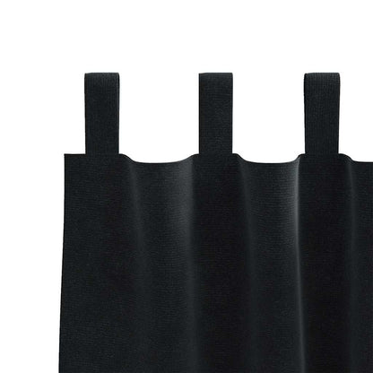 Tende oscuranti 2 pcs Nero 140 x 175 cm Velluto | homemem39