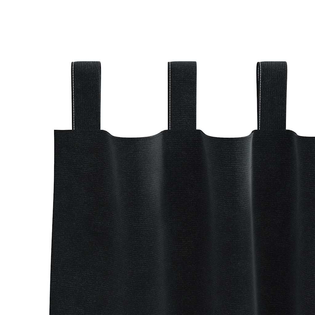 Tende oscuranti 2 pcs Nero 140 x 225 cm Velluto | homemem39