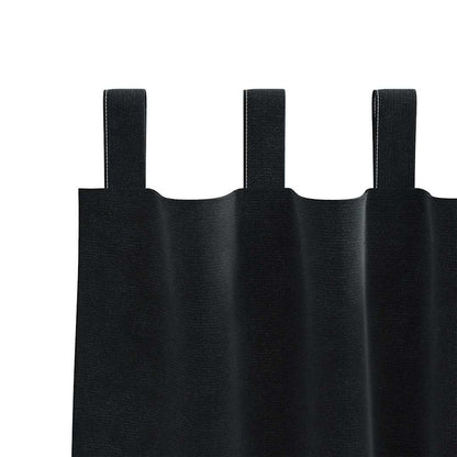 Tende oscuranti 2 pcs Nero 140 x 225 cm Velluto | homemem39
