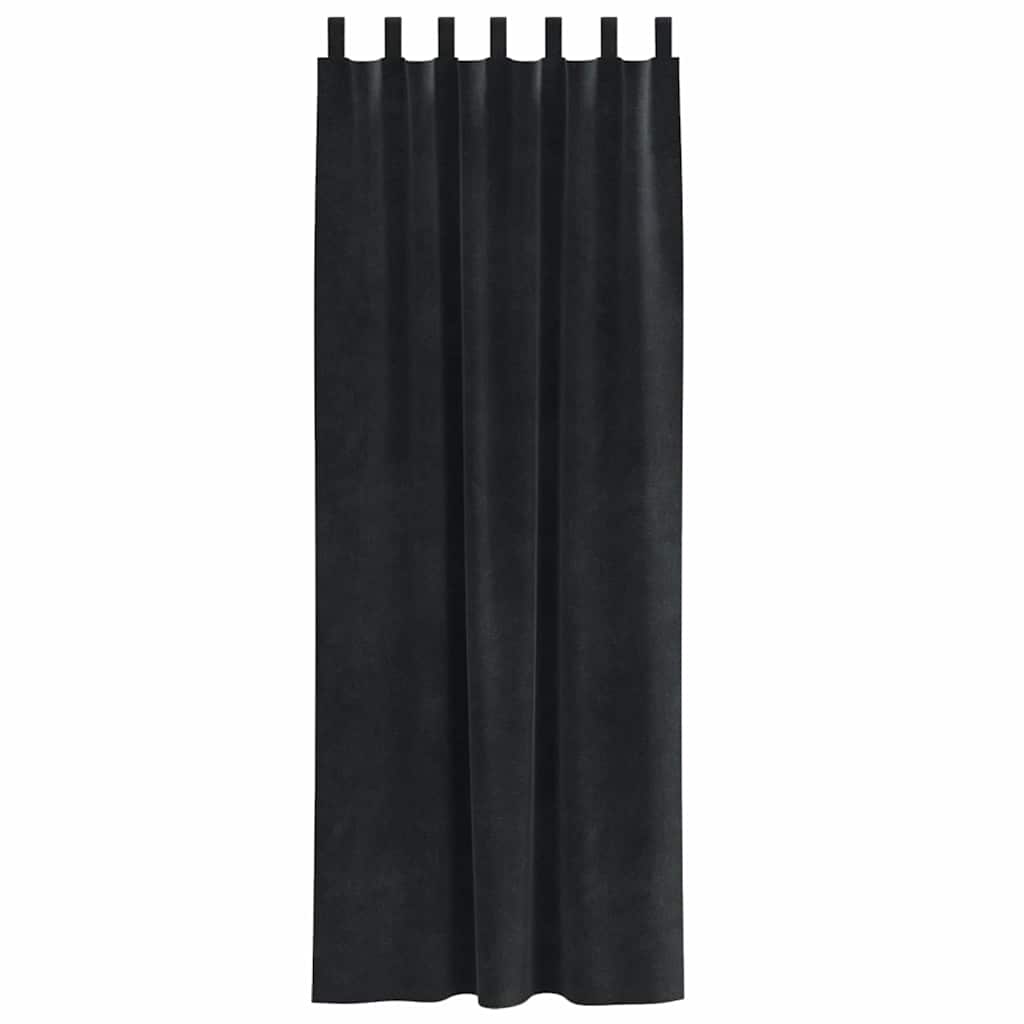 Tende oscuranti 2 pcs Nero 140 x 260 cm Velluto | homemem39