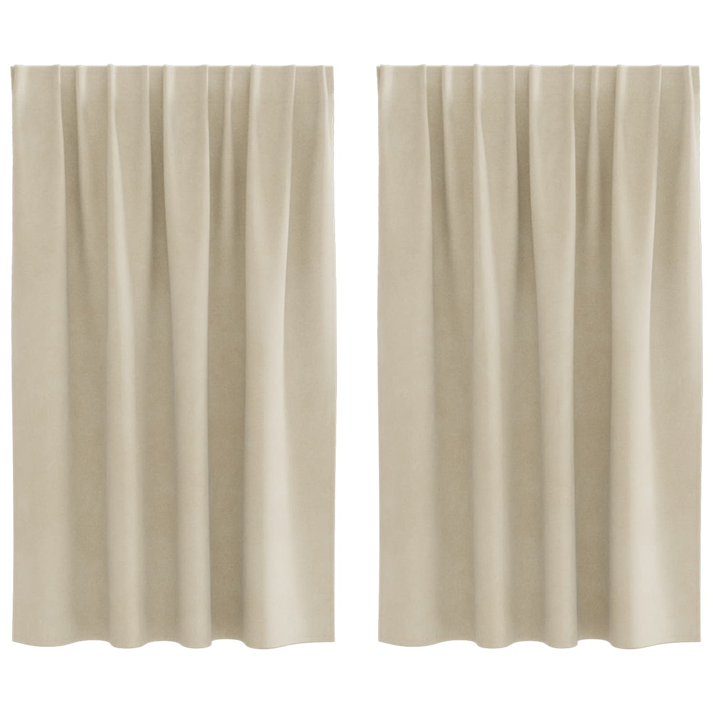 Tende oscuranti 2 pcs Crema 140 x 140 cm Velluto