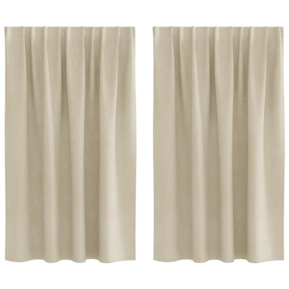 Tende oscuranti 2 pcs Crema 140 x 140 cm Velluto