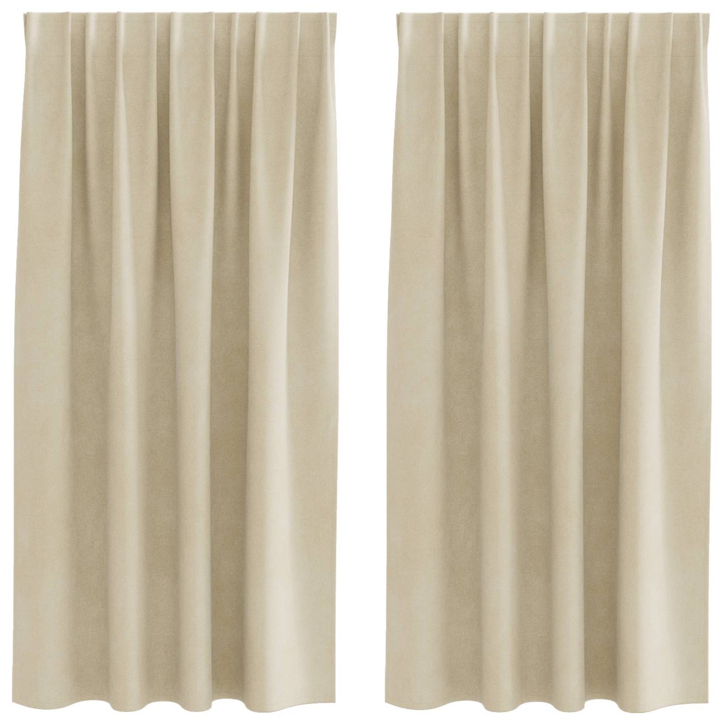 Tende oscuranti 2 pcs Crema 140 x 175 cm Velluto