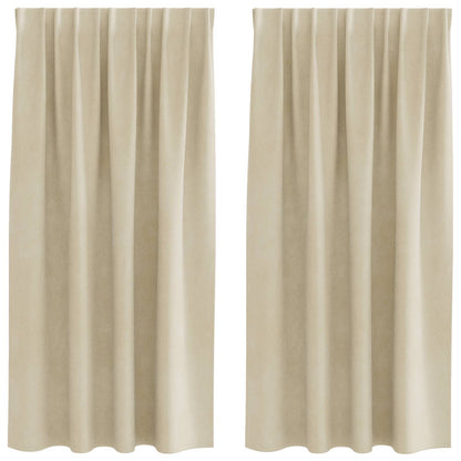 Tende oscuranti 2 pcs Crema 140 x 175 cm Velluto