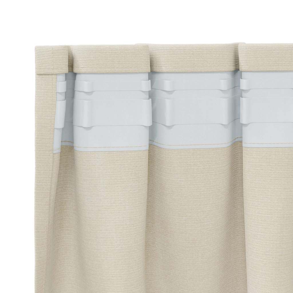 Tende oscuranti 2 pcs Crema 140 x 245 cm Velluto | homemem39