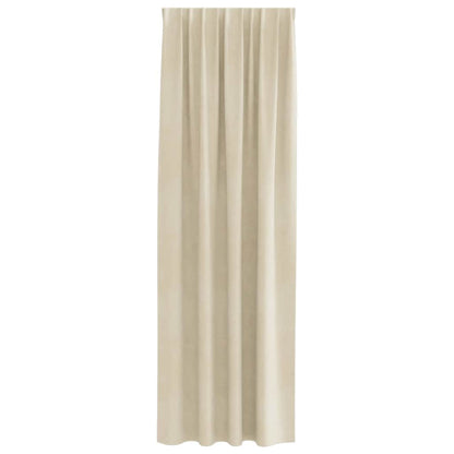 Tende oscuranti 2 pcs Crema 140 x 245 cm Velluto | homemem39
