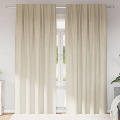 Tende oscuranti 2 pcs Crema 140 x 260 cm Velluto