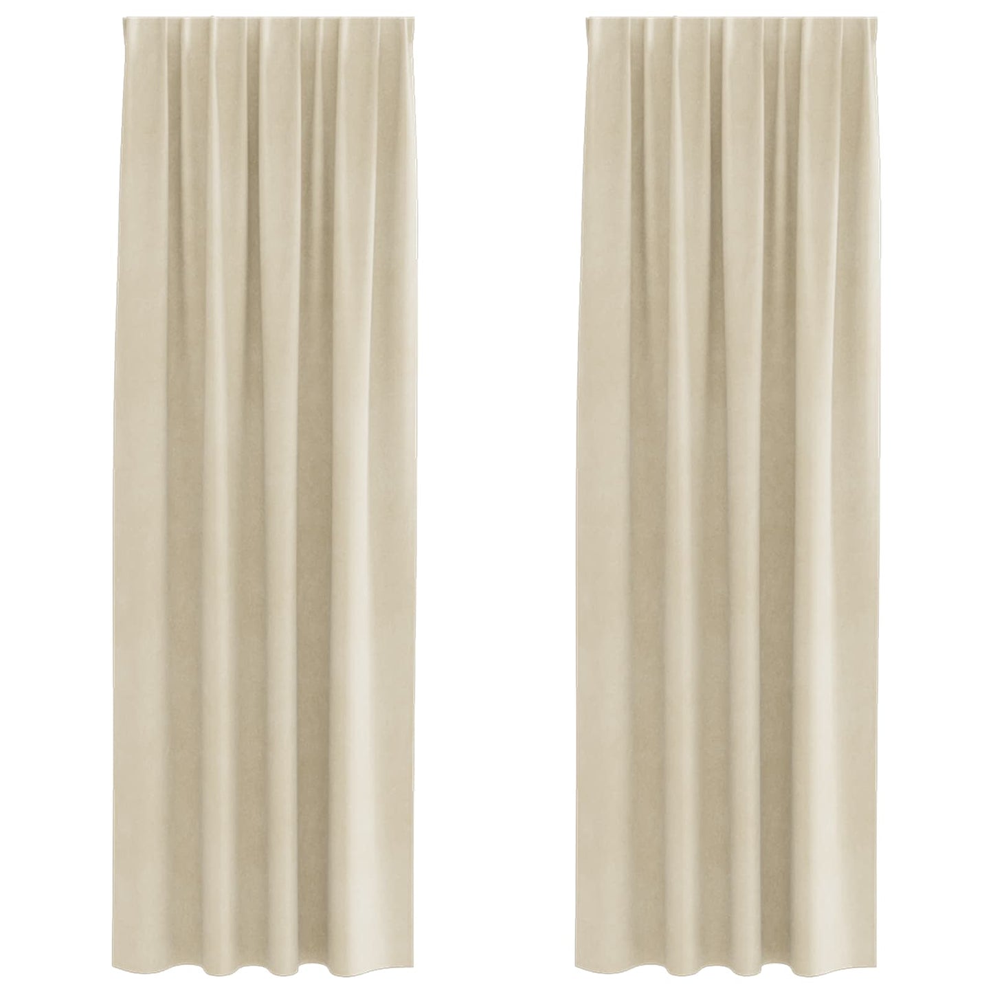 Tende oscuranti 2 pcs Crema 140 x 260 cm Velluto
