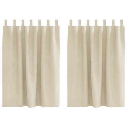 Tende oscuranti 2 pcs Crema 140 x 140 cm Velluto