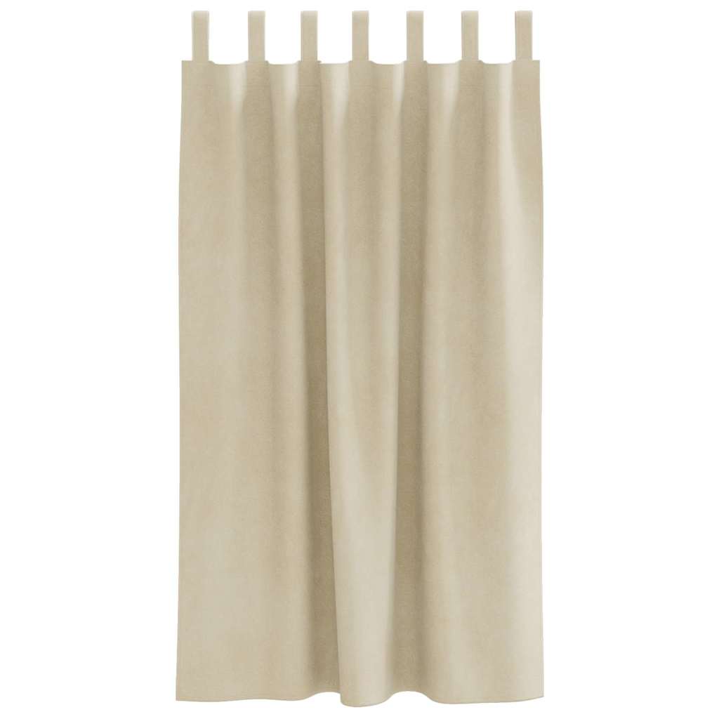 Tende oscuranti 2 pcs Crema 140 x 175 cm Velluto | homemem39