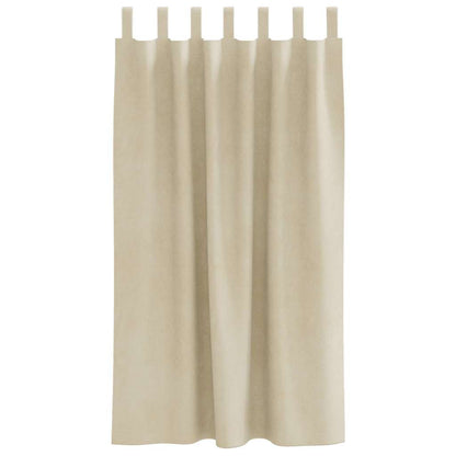 Tende oscuranti 2 pcs Crema 140 x 175 cm Velluto | homemem39