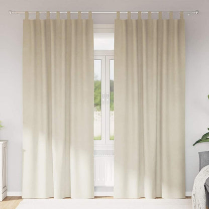 Tende oscuranti 2 pcs Crema 140 x 225 cm Velluto | homemem39