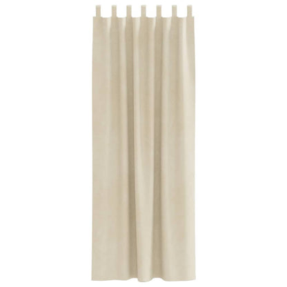 Tende oscuranti 2 pcs Crema 140 x 245 cm Velluto | homemem39