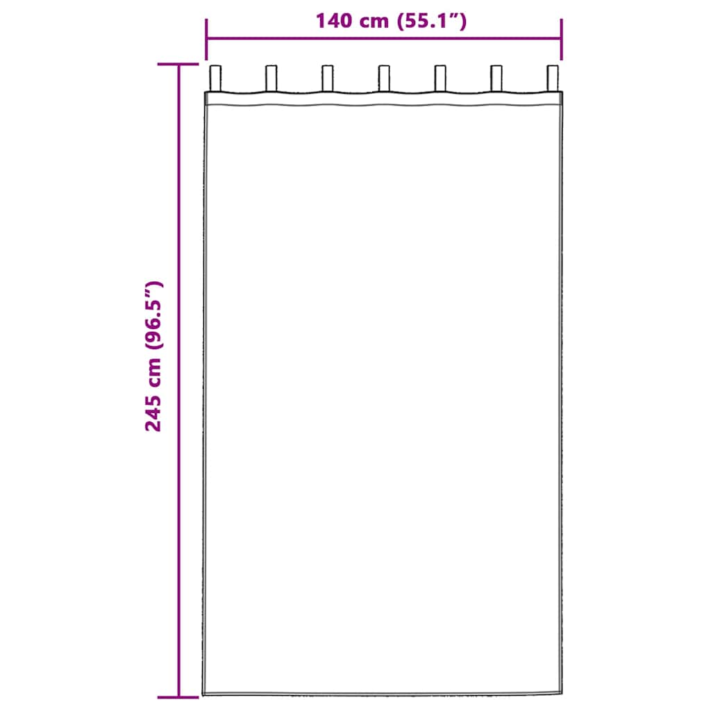 Tende oscuranti 2 pcs Crema 140 x 245 cm Velluto | homemem39