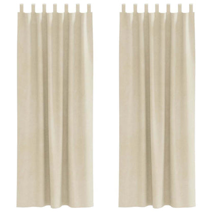 Tende oscuranti 2 pcs Crema 140 x 260 cm Velluto | homemem39