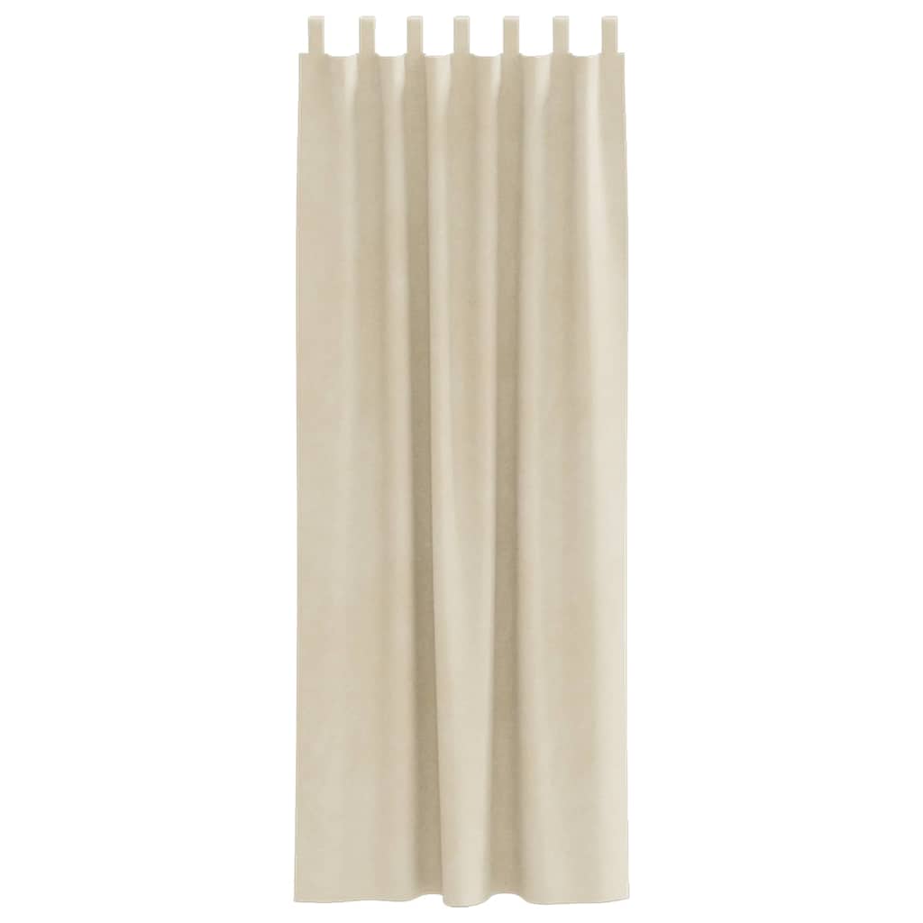 Tende oscuranti 2 pcs Crema 140 x 260 cm Velluto | homemem39