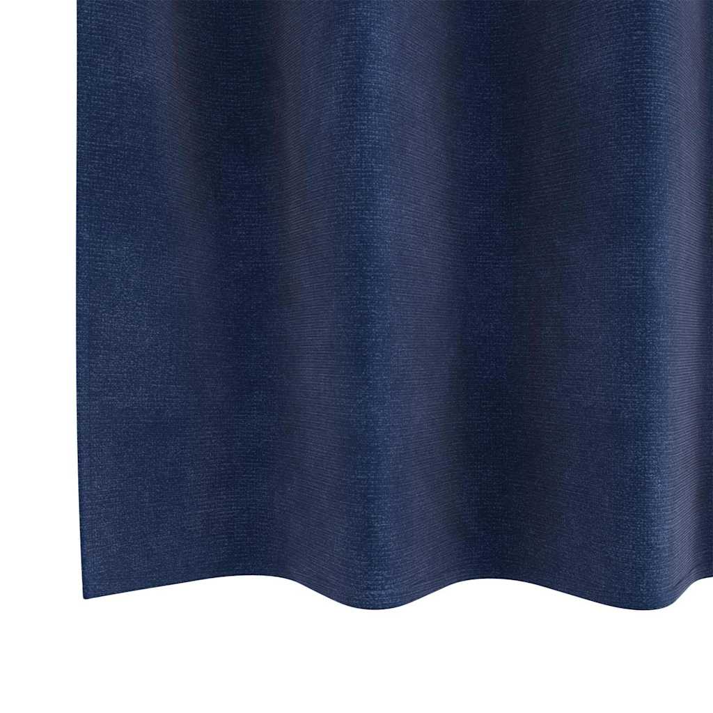 Tende oscuranti 2 pcs Blu Scuro 140 x 140 cm Velluto | homemem39