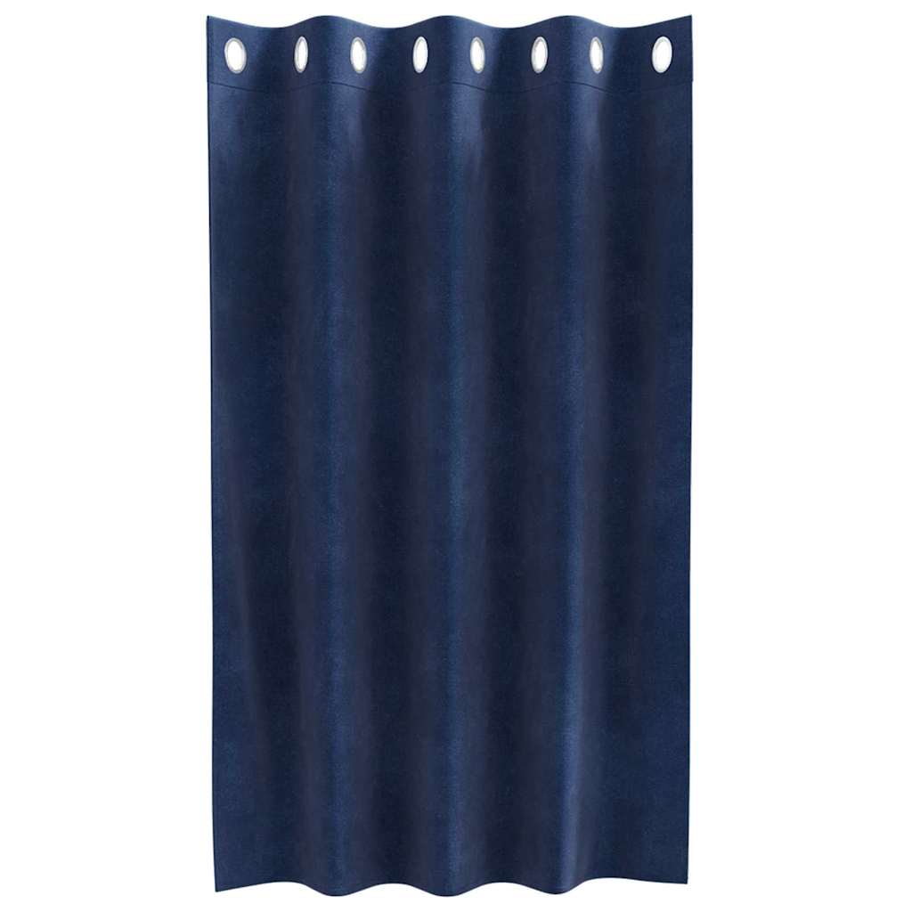 Tende oscuranti 2 pcs Blu Scuro 140 x 140 cm Velluto | homemem39
