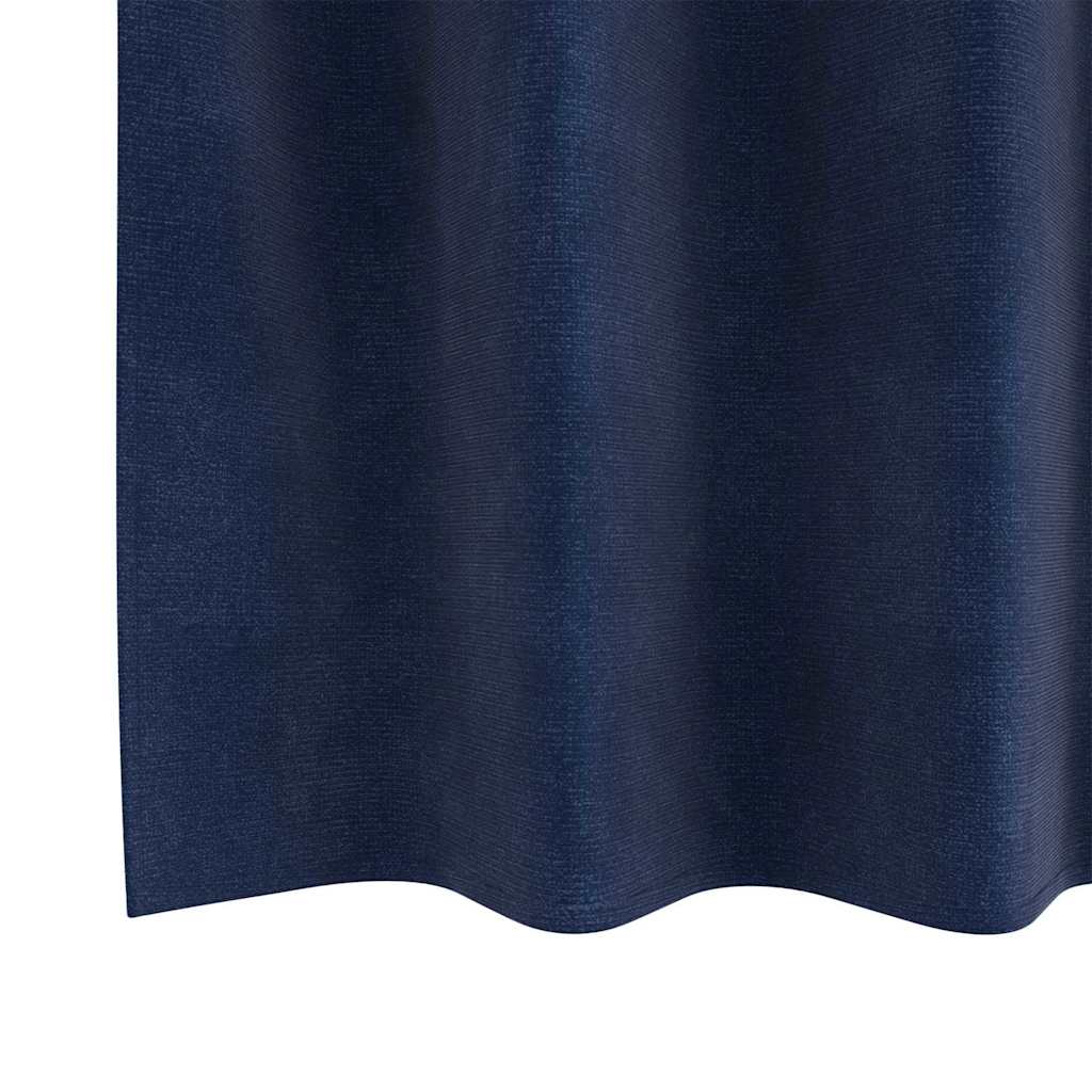Tende oscuranti 2 pcs Blu Scuro 140 x 175 cm Velluto | homemem39