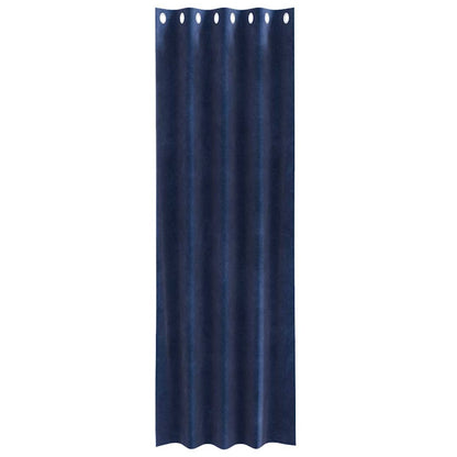 Tende oscuranti 2 pcs Blu Scuro 140 x 245 cm Velluto | homemem39