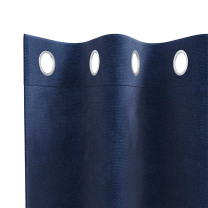 Tende oscuranti 2 pcs Blu Scuro 140 x 260 cm Velluto | homemem39