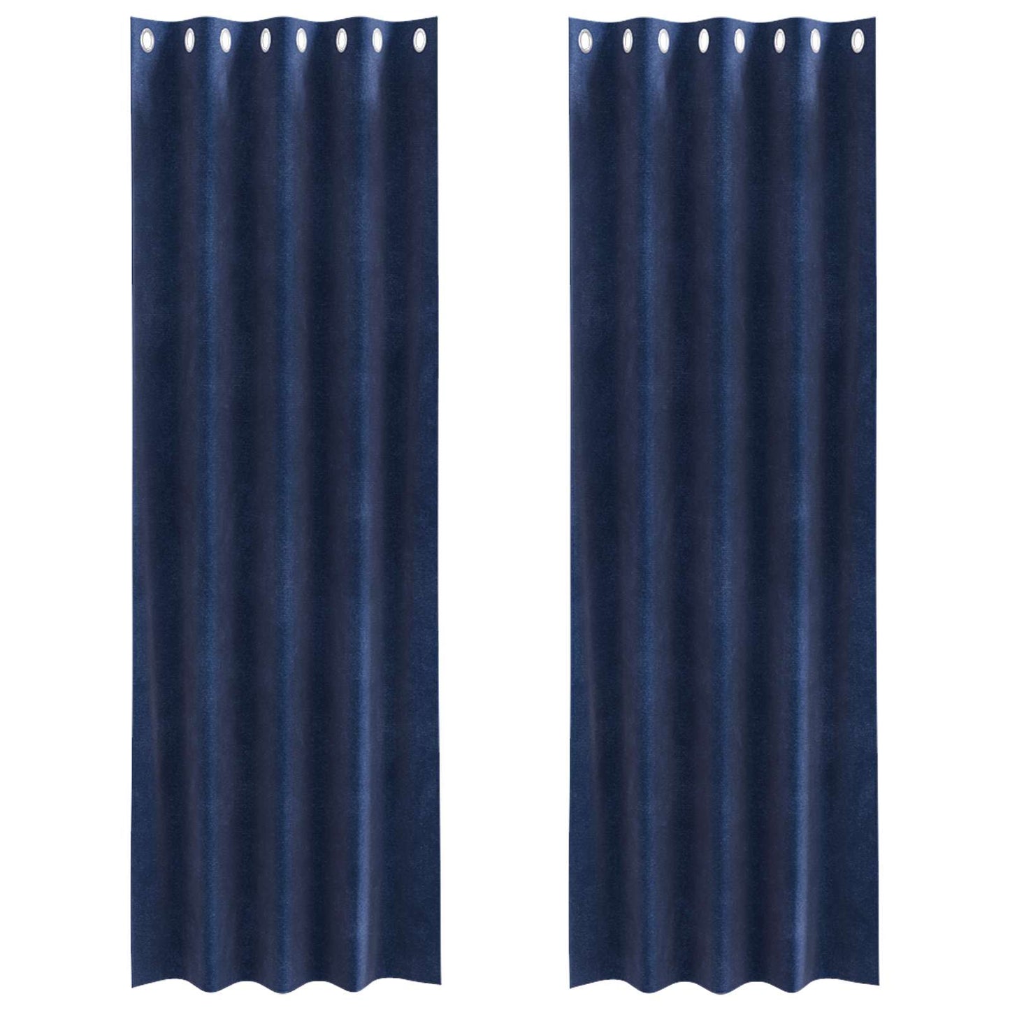 Tende oscuranti 2 pcs Blu Scuro 140 x 260 cm Velluto | homemem39