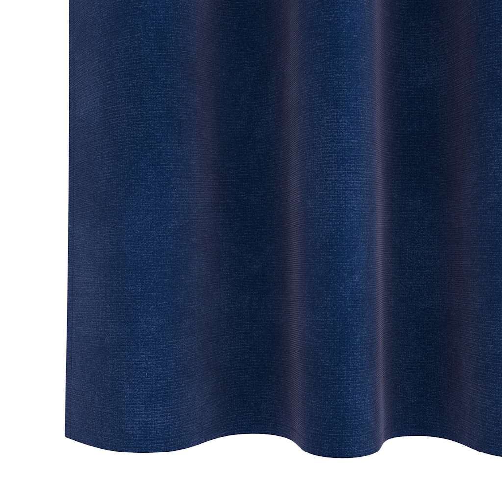 Tende oscuranti 2 pcs Blu Scuro 140 x 140 cm Velluto