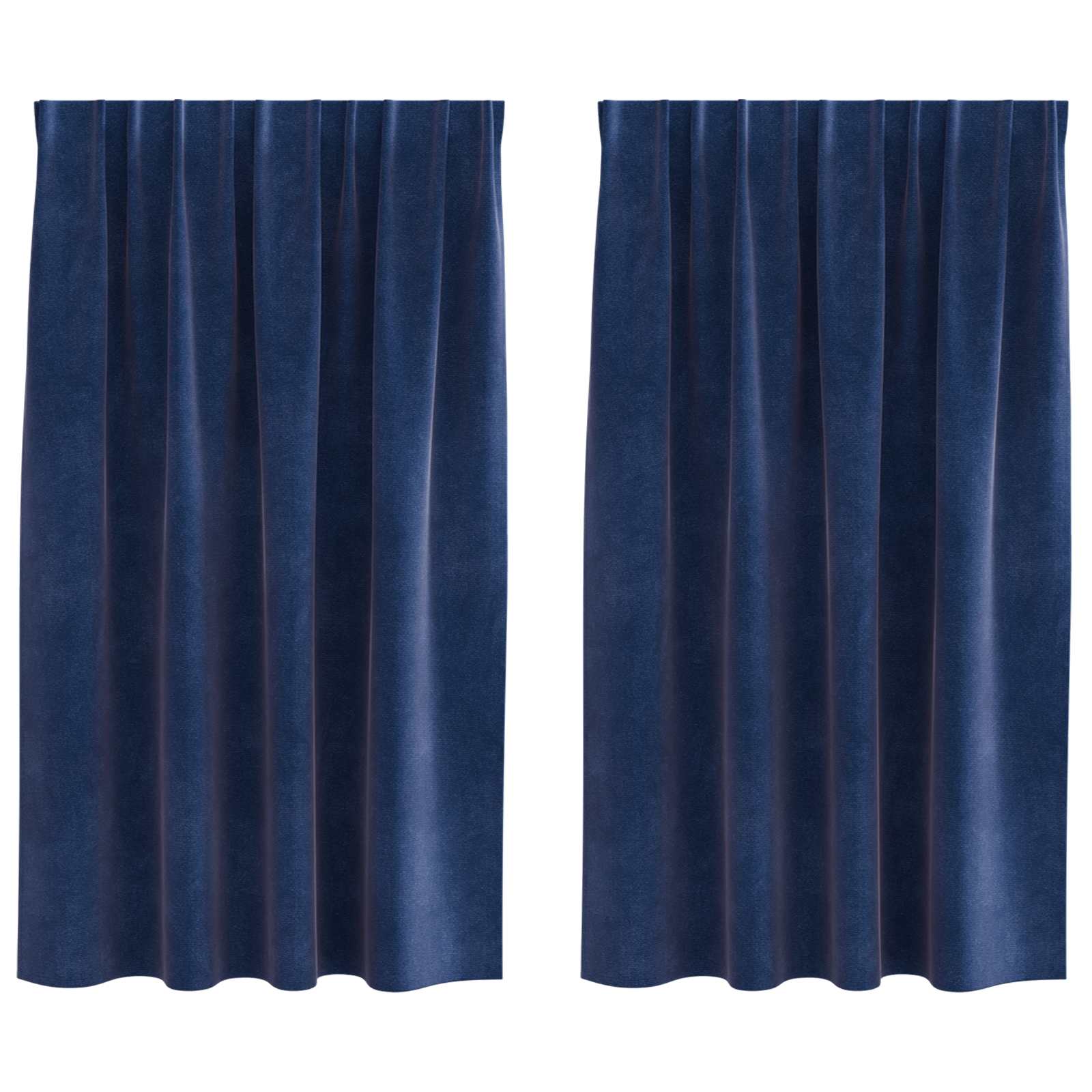 Tende oscuranti 2 pcs Blu Scuro 140 x 175 cm Velluto | homemem39