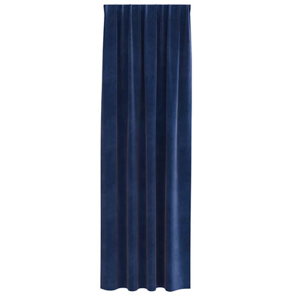 Tende oscuranti 2 pcs Blu Scuro 140 x 245 cm Velluto | homemem39