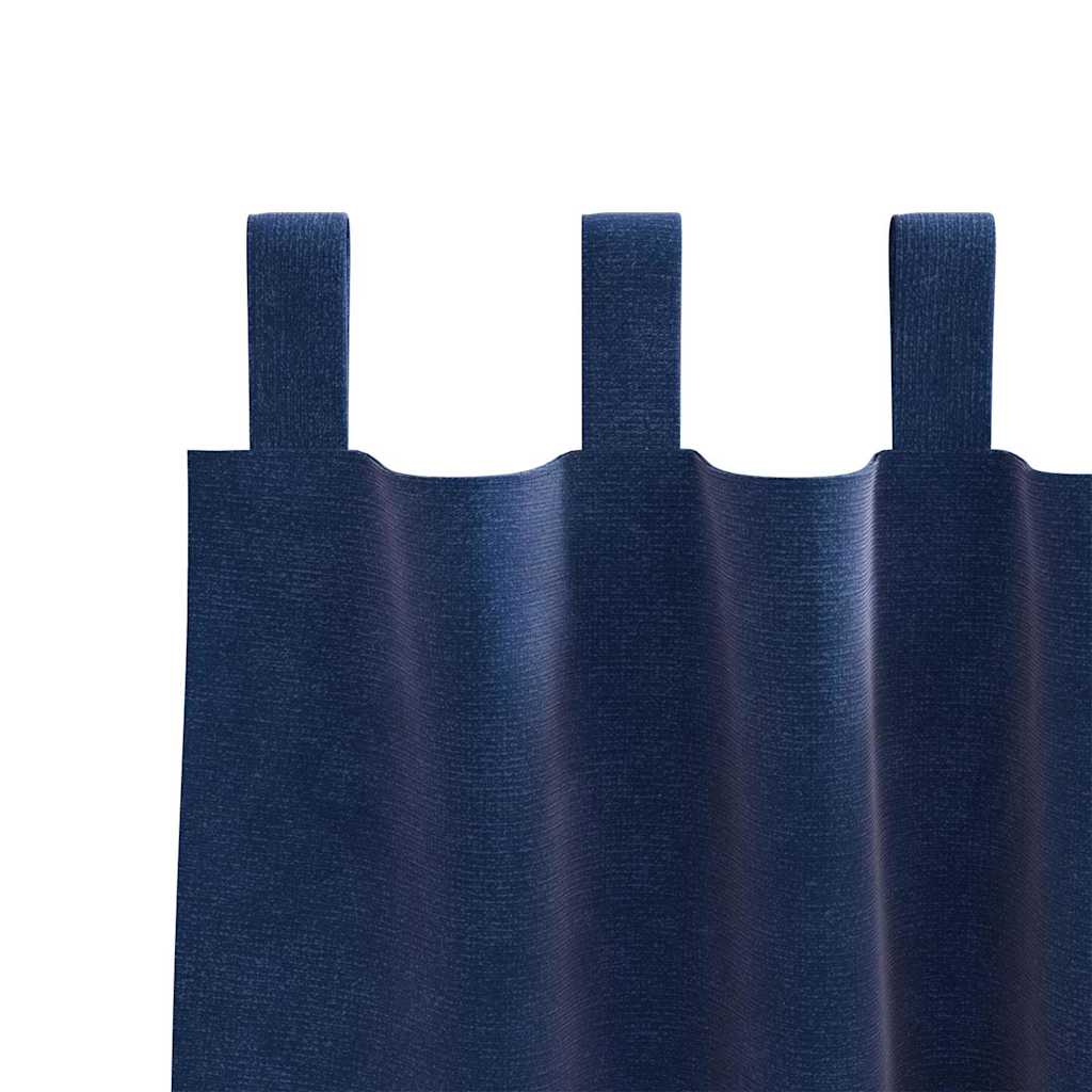 Tende oscuranti 2 pcs Blu Scuro 140 x 225 cm Velluto | homemem39