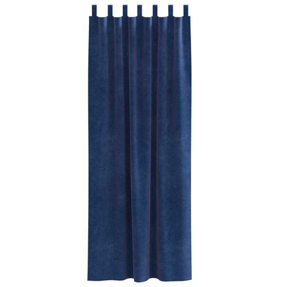 Tende oscuranti 2 pcs Blu Scuro 140 x 225 cm Velluto | homemem39