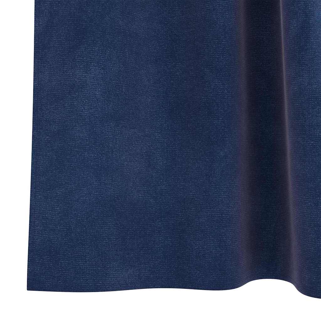 Tende oscuranti 2 pcs Blu Scuro 140 x 245 cm Velluto | homemem39