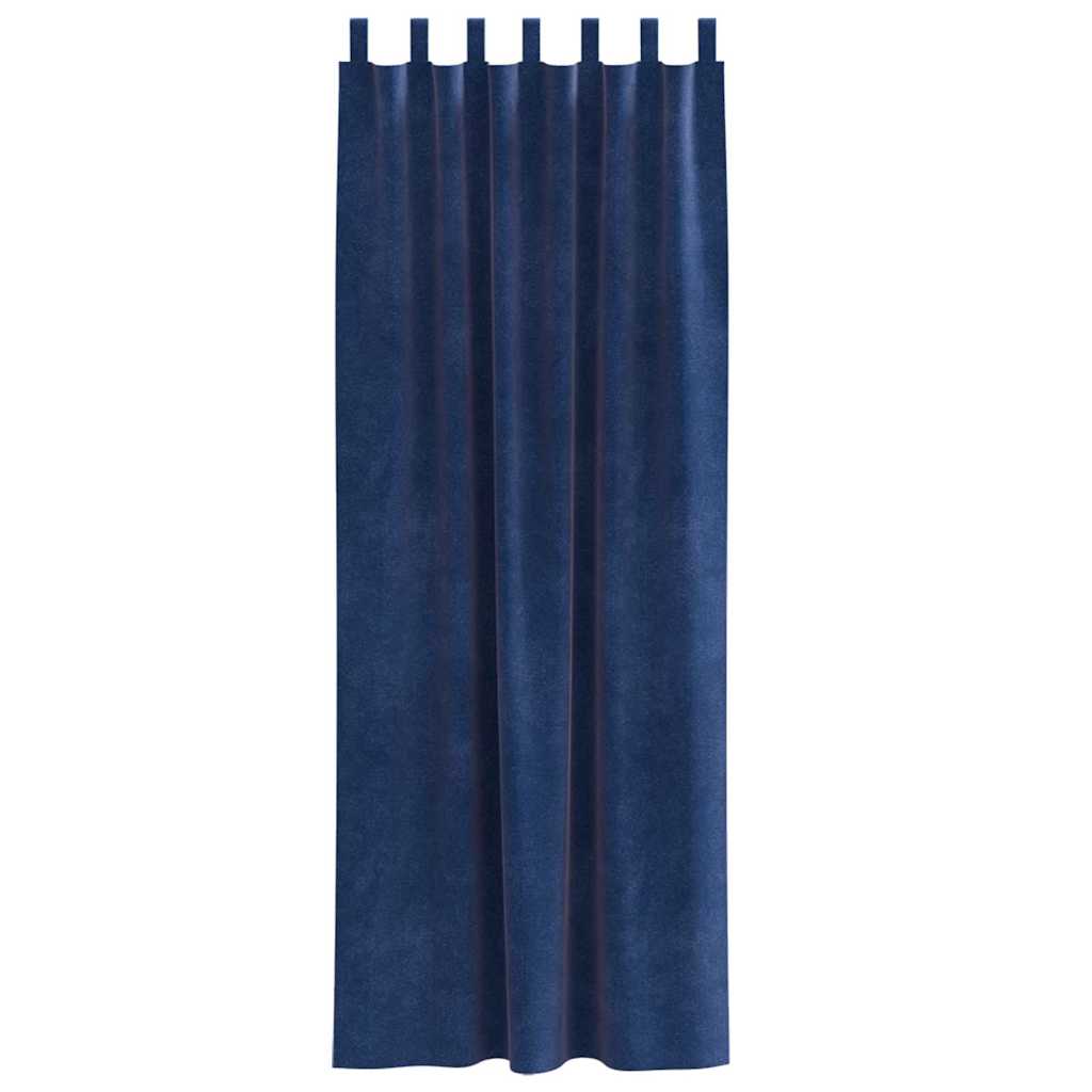 Tende oscuranti 2 pcs Blu Scuro 140 x 245 cm Velluto | homemem39