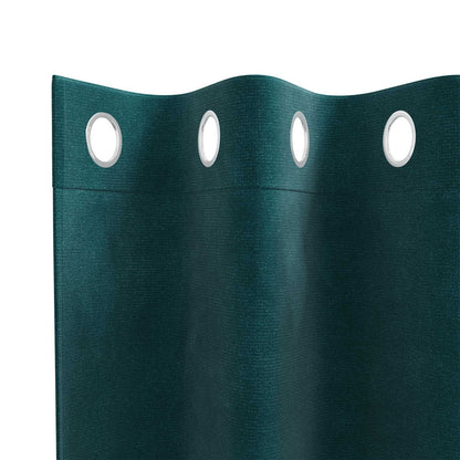 Tende oscuranti 2 pcs Verde Scuro 140 x 140 cm Velluto | homemem39
