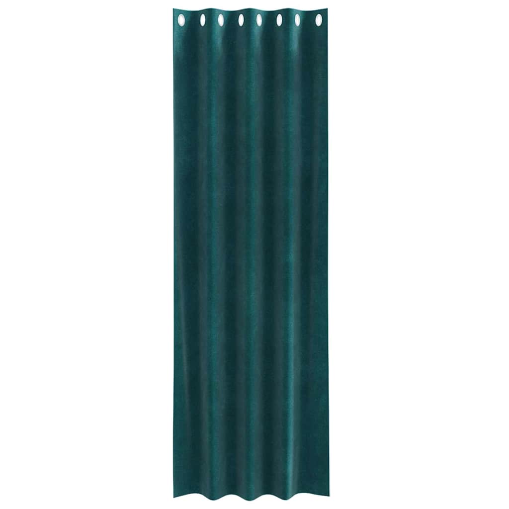 Tende oscuranti 2 pcs Verde Scuro 140 x 225 cm Velluto | homemem39