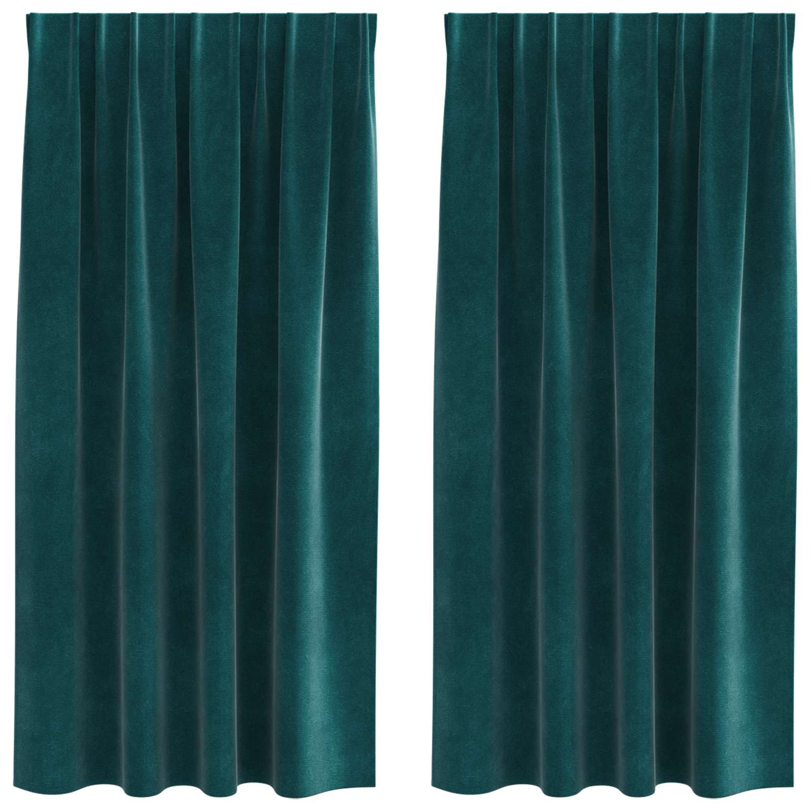 Tende oscuranti 2 pcs Verde Scuro 140 x 175 cm Velluto | homemem39