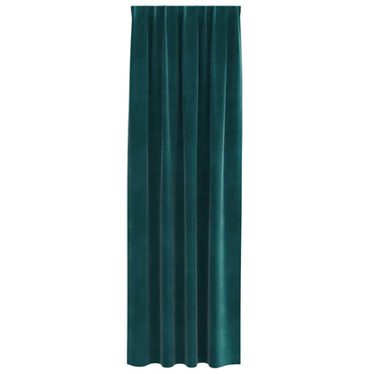 Tende oscuranti 2 pcs Verde Scuro 140 x 225 cm Velluto | homemem39