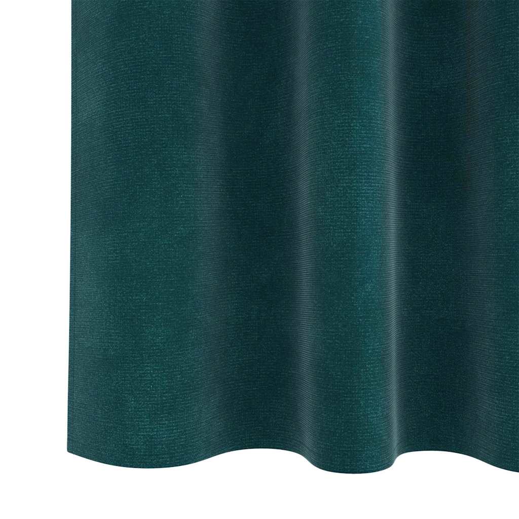 Tende oscuranti 2 pcs Verde Scuro 140 x 245 cm Velluto | homemem39