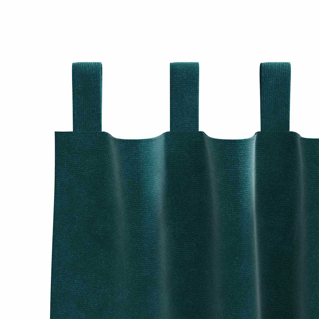 Tende oscuranti 2 pcs Verde Scuro 140 x 140 cm Velluto | homemem39